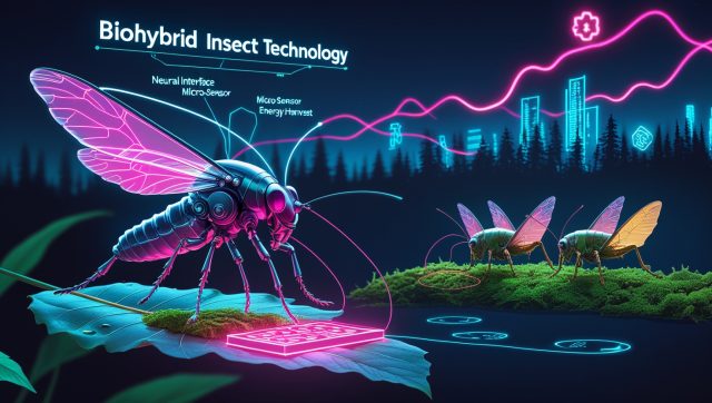 Biohybrid Insect Technology — A 2025 innovation merging biology and robotics to combat environmental challenges using enhanced insects like cicadas and grasshoppers