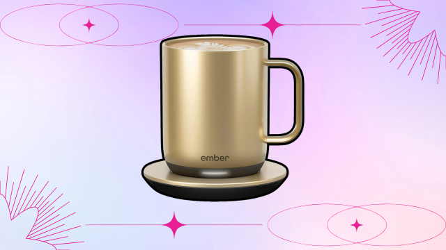 Ember Smart Mug 2 in gold keeping coffee at perfect temperature