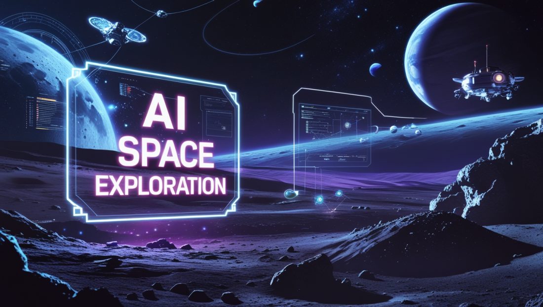 AI in space exploration: Autonomous rover using machine learning to analyze Martian soil samples at sunset