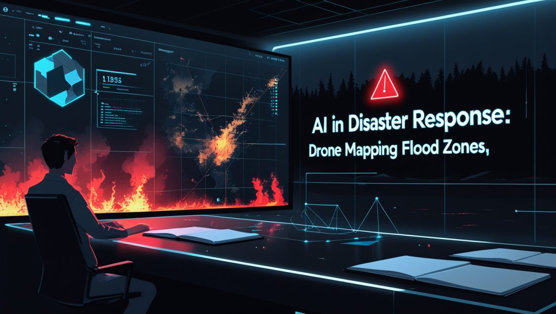 AI in disaster response drone mapping flood zones