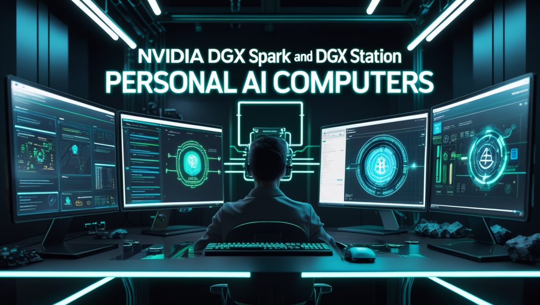 NVIDIA DGX Spark and DGX Station personal AI computers powering next-gen AI workflows.