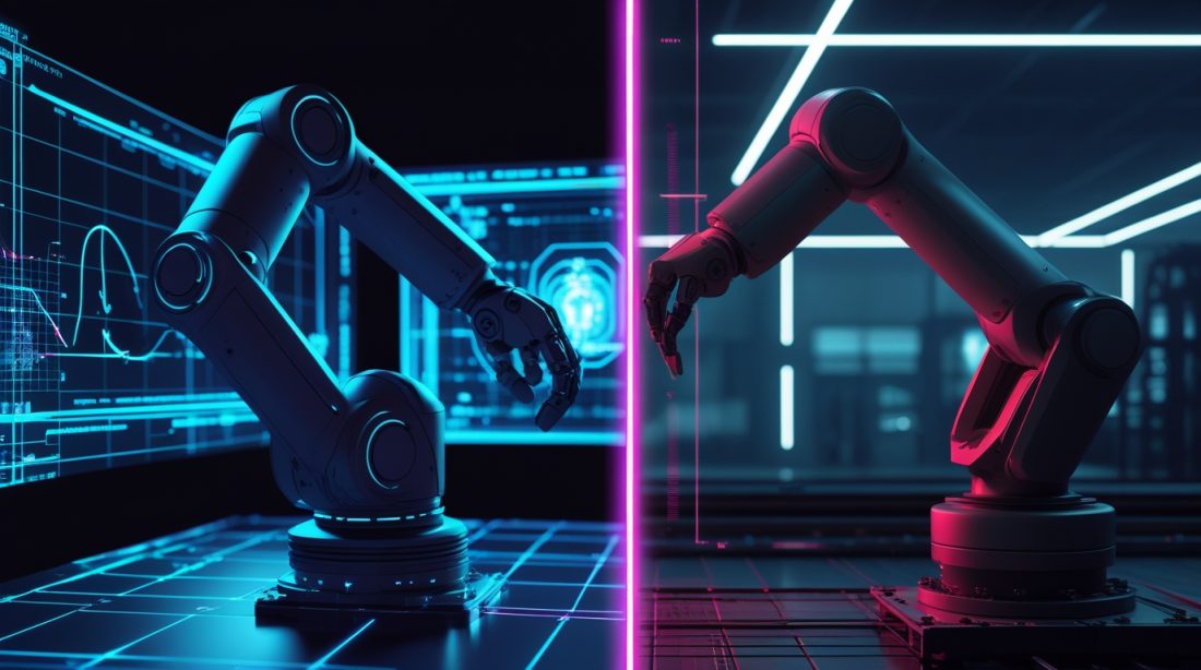 Sim-to-real transfer problem in robotics — performance gap between simulation training and real-world deployment