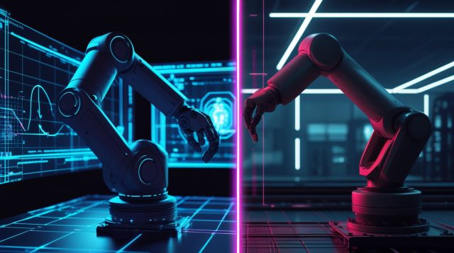 Sim-to-real transfer problem in robotics — performance gap between simulation training and real-world deployment