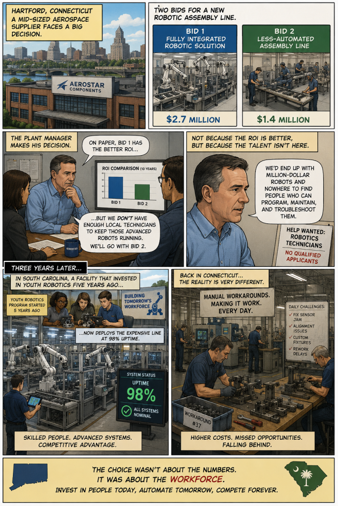 $6 million for robotics talent – not machines – is Connecticut's real industrial bet comic