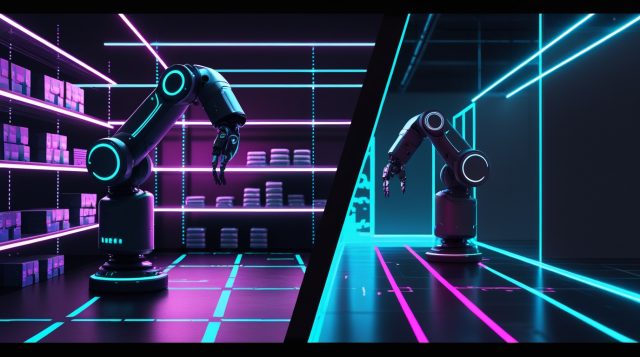 Robot simulation training scene assets providing high-fidelity industrial environment data to close the sim-to-real deployment gap