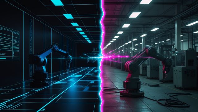 NVIDIA synthetic data limitations factory floors — domain gap between simulated and real production environment