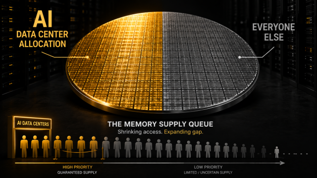 "AI memory shortage splitting chip allocation between data centers and industrial buyers"