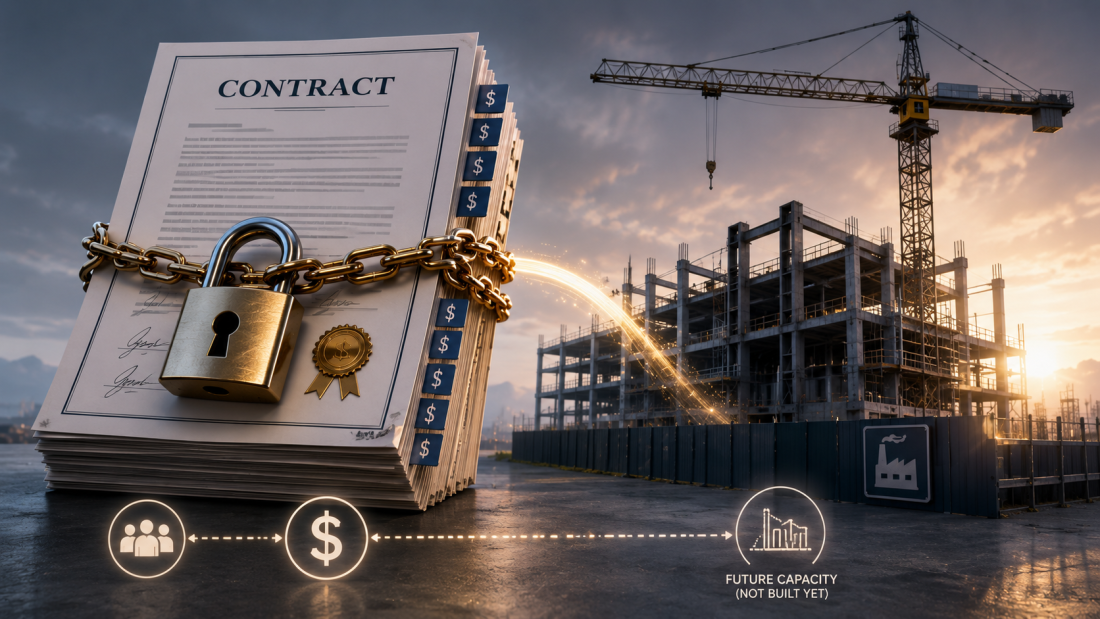 Take-or-pay memory contracts locking buyers into unfinished factory capacity"