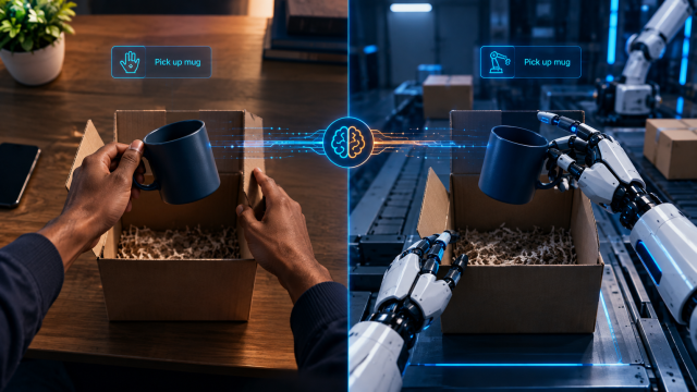 Human video robot training transferring skills from human hands to robotic hands"