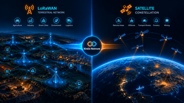 Kinéis-Netmore hybrid IoT partnership—seamless terrestrial-satellite connectivity without new hardware."