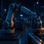"Embodied AI revenue—industrial robot running on-machine intelligence without cloud dependency."