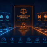 "Enterprise AI model competition—procurement teams navigating choices between OpenAI, Anthropic, Google, and Meta."